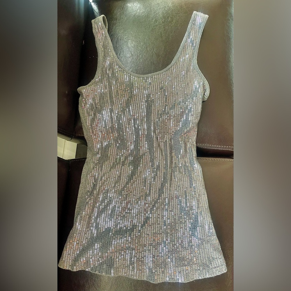 Women’s size small EXPRESS grey sequin tank top